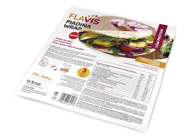 FLAVIS PIADINA WRAP APROTEICA 3 PEZZI DA 80 G - UniversoFarmacie.it