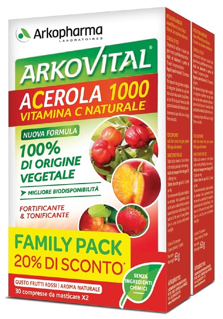 ARKOVITAL ACEROLA 1000 PACK FAMILY 60 COMPRESSE - UniversoFarmacie.it