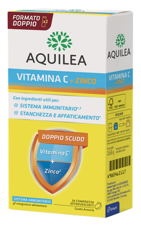 AQUILEA VITAMINA C 14 COMPRESSE EFFERVESCENTI BIPACK - UniversoFarmacie.it