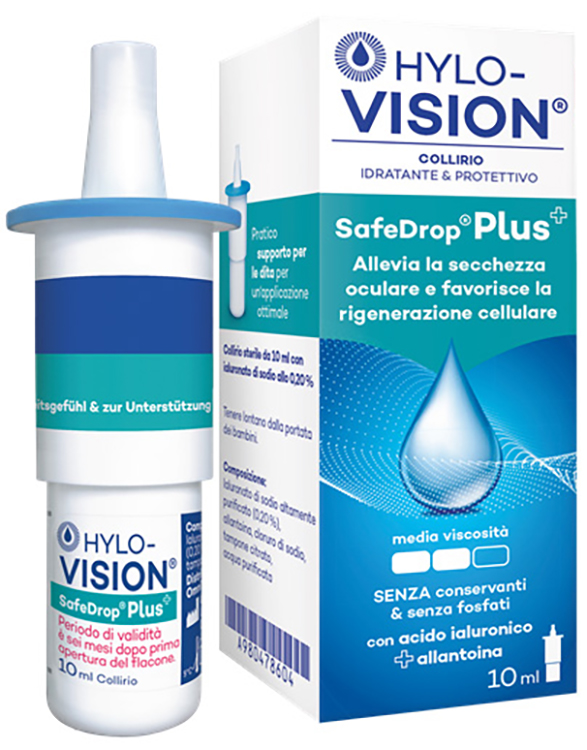HYLOVISION SAFE DROP PLUS COLLIRIO IDRATANTE E PROTETTIVO 10 ML - UniversoFarmacie.it