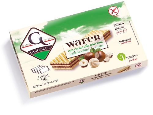 WAFER CON CREMA ALLA NOCCIOLA 4 PORZIONI X 45 G - UniversoFarmacie.it