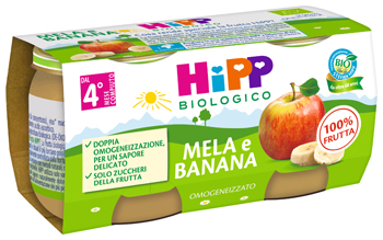 HIPP BIO OMOGENEIZZATO MELA/BANANA 2X80 G - UniversoFarmacie.it