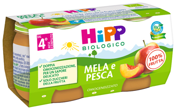 HIPP BIO OMOGENEIZZATO MELA/PESCA 2 X 80 G - UniversoFarmacie.it