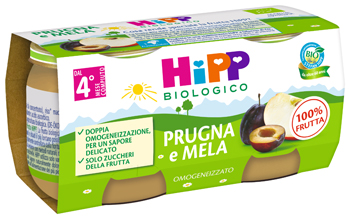 HIPP BIO OMOGENEIZZATO PRUGNA E MELA 2 X 80 G - UniversoFarmacie.it
