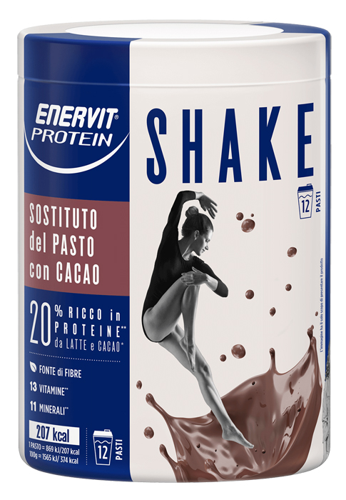 ENERVIT PROTEIN SHAKE CACAO 12 PASTI - UniversoFarmacie.it