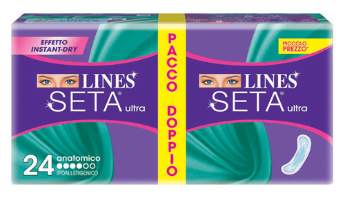 LINES SETA ULTRA ASSORBENTE ANATOMICO 24 PEZZI - UniversoFarmacie.it