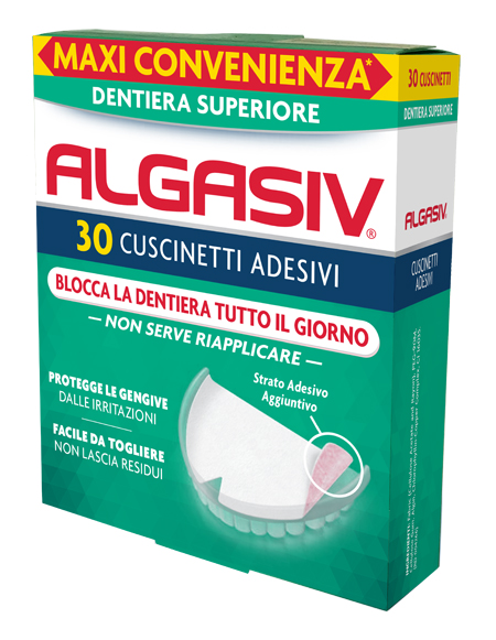 ALGASIV ADESIVO PER PROTESI DENTARIA SUPERIORE 30 PEZZI - UniversoFarmacie.it