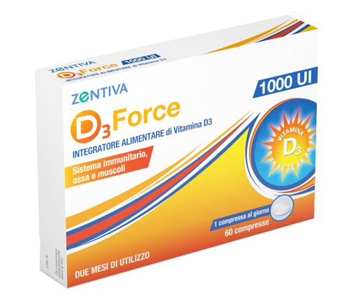 D3 FORCE ZENTIVA 1000UI 60 COMPRESSE - UniversoFarmacie.it
