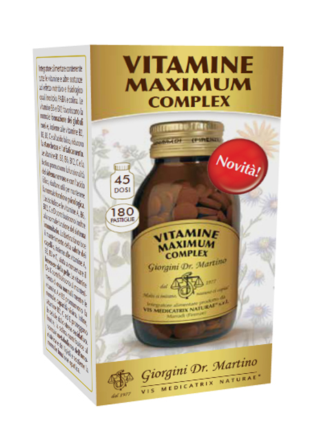 VITAMINE MAXIMUM COMPLEX 180 PASTIGLIE - UniversoFarmacie.it