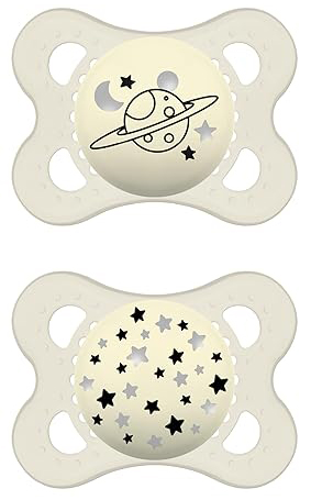 MAM SUCCHIETTO ORIGINAL NIGHT 2-6 MESI SILICONE NEUTRO 2 PEZZI - UniversoFarmacie.it