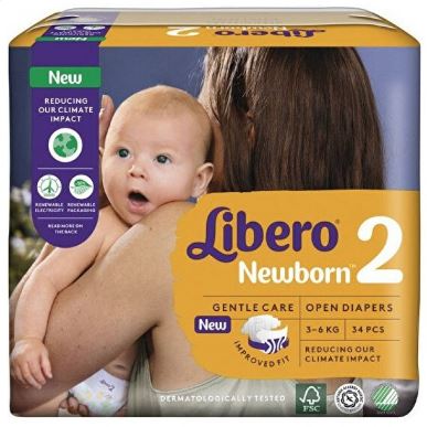 LIBERO NEWBORN PANNOLINO PER BAMBINO TAGLIA 2 3-6 34 PEZZI - UniversoFarmacie.it