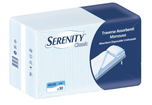 TRAVERSA SALVAMATERASSO PER INCONTINENZA SERENITY RELAX 60X90 CM 30 PEZZI - UniversoFarmacie.it