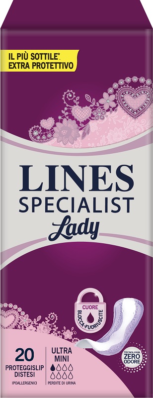 PANNOLONE SAGOMATO LINES SPECIALIST ULTRAMINI 20 PEZZI - UniversoFarmacie.it