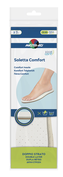 MASTER-AID FOOTCARE SOLETTA COMFORT RITAGLIABILE 2 PEZZI I1 - UniversoFarmacie.it