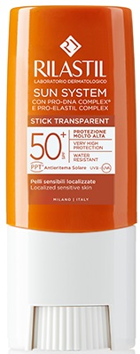 RILASTIL SUN SYSTEM PHOTO PROTECTION TERAPY SPF 50+ STICK TRASPARENTE 8,5 ML - UniversoFarmacie.it