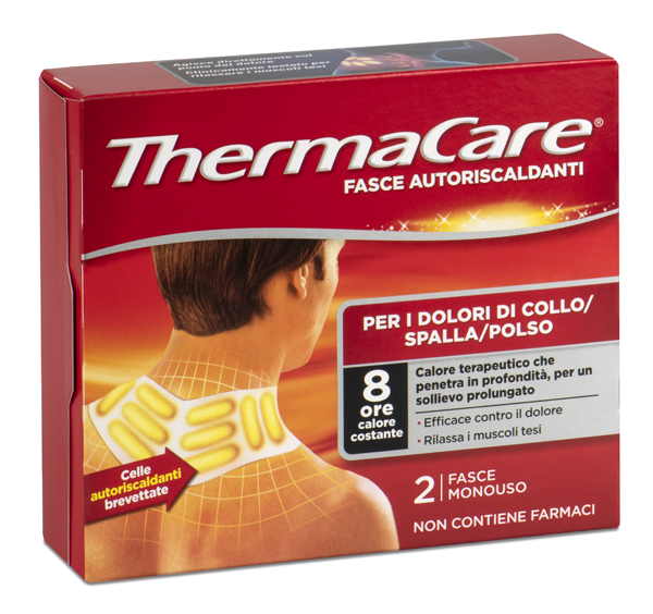FASCE AUTORISCALDANTI A CALORE TERAPEUTICO THERMACARE COLLO/SPALLA/POLSO 2 PEZZI - UniversoFarmacie.it