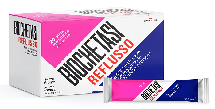 BIOCHETASI REFLUSSO 20 STICK AROMA ARANCIA - UniversoFarmacie.it