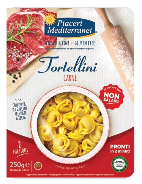 PIACERI MEDITERRANEI TORTELLINI CARNE 250 G - UniversoFarmacie.it