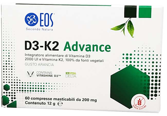 EOS D3 K2 ADVANCE 60 COMPRESSE MASTICABILI - UniversoFarmacie.it