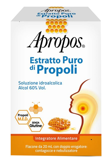APROPOS ESTRATTO PURO DI PROPOLI SPRAY+CONTAGOCCE 20 ML - UniversoFarmacie.it