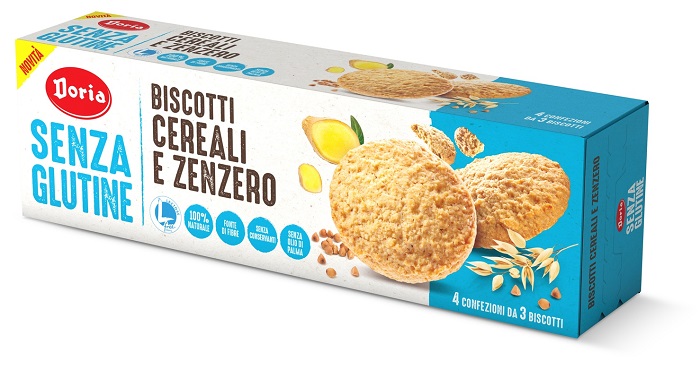 DORIA BISCOTTI CEREALI-ZENZERO 4X37,5 G - UniversoFarmacie.it