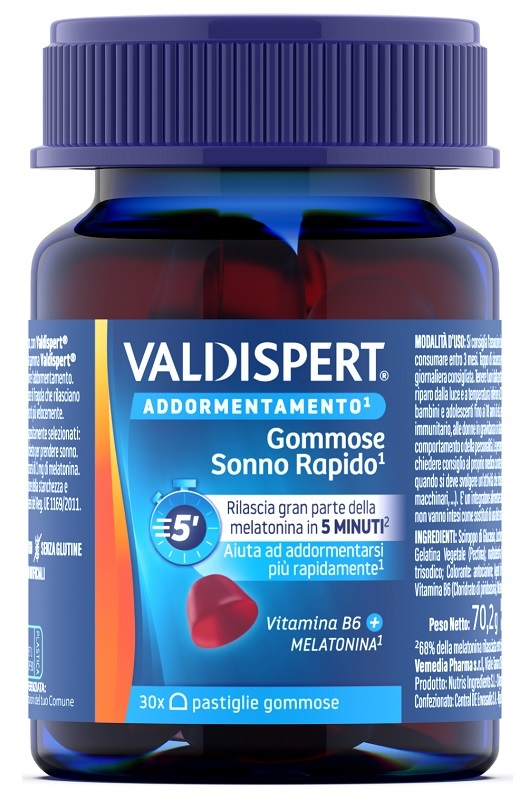 VALDISPERT GOMMOSE SONNO RAPIDO 30 PASTIGLIE GOMMOSE - UniversoFarmacie.it