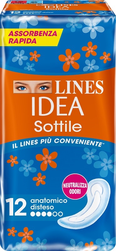 LINES IDEA SOTTILI ANATOMICI 12 PEZZI - UniversoFarmacie.it