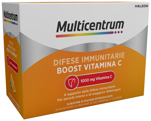 MULTICENTRUM DIFESE IMMUNITARIE BOOST VITAMINA C 14 BUSTINE - UniversoFarmacie.it