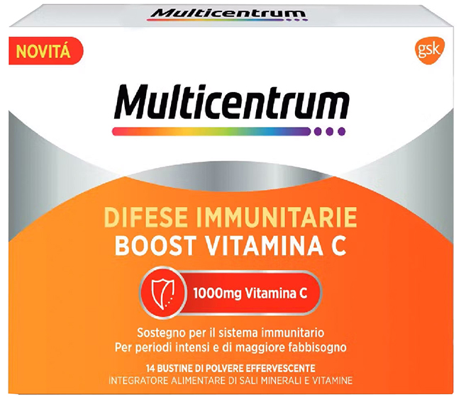MULTICENTRUM DIFESE IMMUNITARIE BOOST VITAMINA C 28 BUSTINE - UniversoFarmacie.it