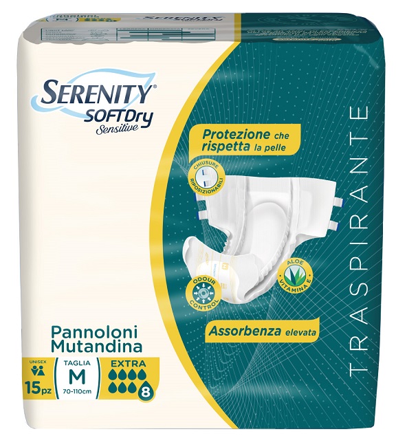 PANNOLONE MUTANDINA SERENITY SD SENSITIVE EXTRA M 15 PEZZI - UniversoFarmacie.it
