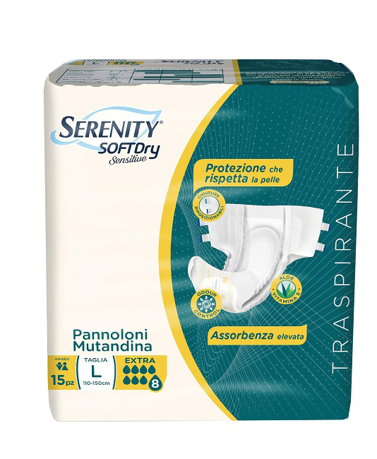 PANNOLONE MUTANDINA SERENITY SD SENSITIVE EXTRA L 15 PEZZI - UniversoFarmacie.it