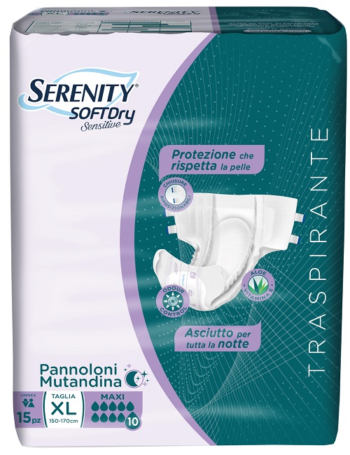 PANNOLONE MUTANDINA SERENITY SD SENSITIVE MAXI XL 15 PEZZI - UniversoFarmacie.it