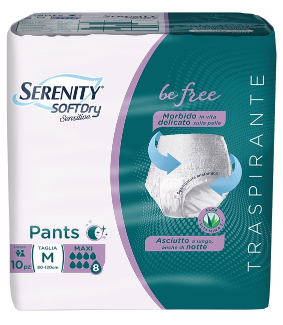 SERENITY PANTS SD SENSITIVE BE FREE MAXI M 10 PEZZI - UniversoFarmacie.it