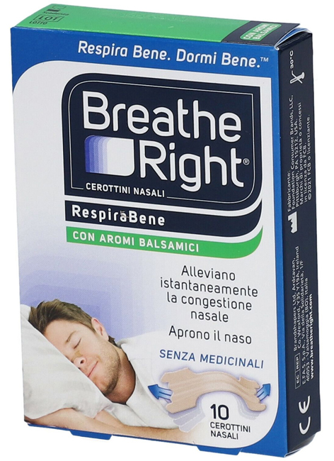 CEROTTI NASALI BREATHE RIGHT BALSAMICI 10 PEZZI - UniversoFarmacie.it