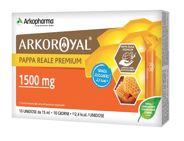 ARKOROYAL PAPPA REALE 1500MG SENZA ZUCCHERO 10 FLACONCINI DA 15 ML - UniversoFarmacie.it