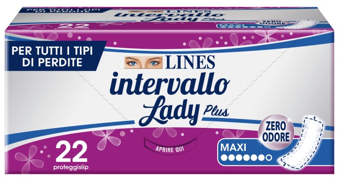 PROTEGGISLIP LINES INTERVALLO LADY PLUS MAXI 22 PEZZI - UniversoFarmacie.it