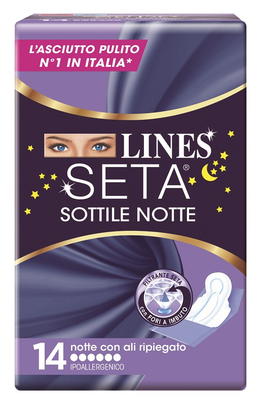 LINES SETA SOTTILE NOTTE CON ALI 14 PEZZI - UniversoFarmacie.it