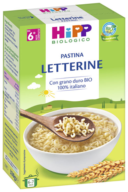 HIPP BIO PASTINA LETTERINE 320 G - UniversoFarmacie.it