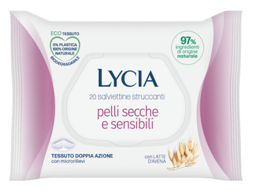 LYCIA SALVIETTINE STRUCCANTI PELLI SECCHE E SENSIBILI 20 PEZZI - UniversoFarmacie.it