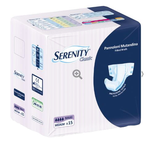 PANNOLONE MUTANDINA SERENITY CLASSIC MAXI TAGLIA EXTRALARGE 15 PEZZI - UniversoFarmacie.it