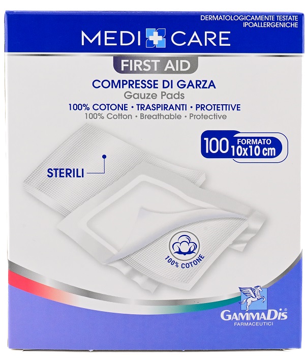 GARZA MEDICARE COTONE 10X10 CM 100 PEZZI - UniversoFarmacie.it