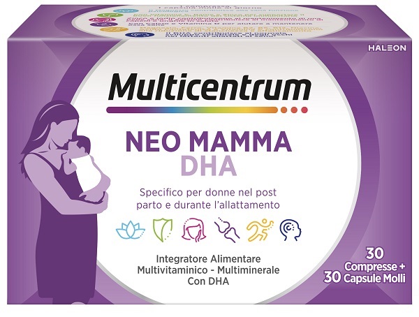 MULTICENTRUM NEO MAMMA DHA 30 COMPRESSE + 30 CAPSULE MOLLI - UniversoFarmacie.it