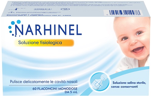 SOLUZIONE FISIOLOGICA PER ASPIRATORE NASALE NARHINEL 60 FLACONCINI DA 5 ML - UniversoFarmacie.it