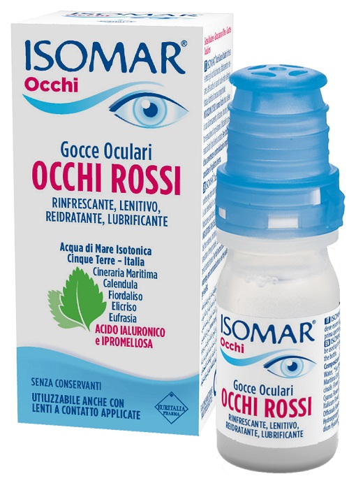 ISOMAR OCCHI ROSSI GOCCE OCULARI ACIDO IALURONICO 0,20% 10 ML - UniversoFarmacie.it